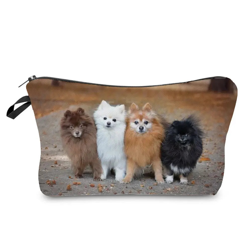 Dog Cosmetic Bag Travel Toiletry Organizer