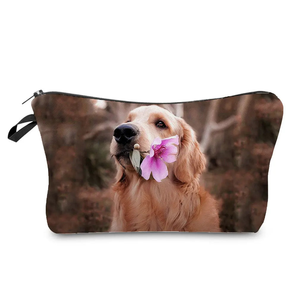 Dog Cosmetic Bag Travel Toiletry Organizer