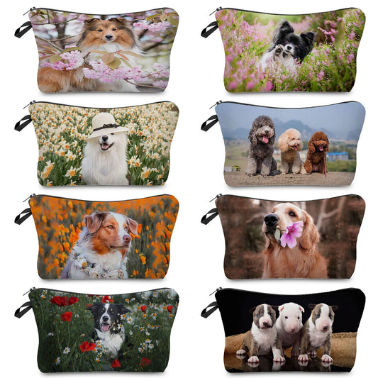 Dog Cosmetic Bag Travel Toiletry Organizer