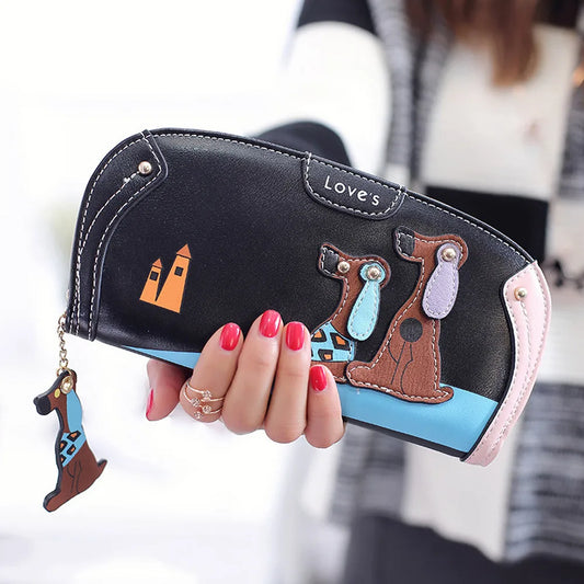 Cartoon Dog Pattern PU Leather Wallet