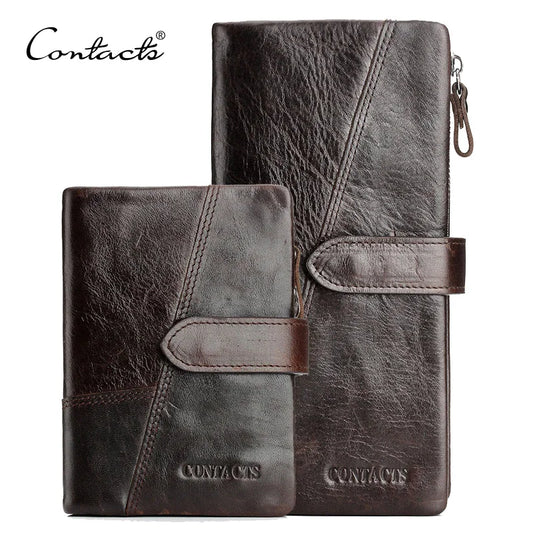 Genuine Horse Cowhide Leather Men Wallets