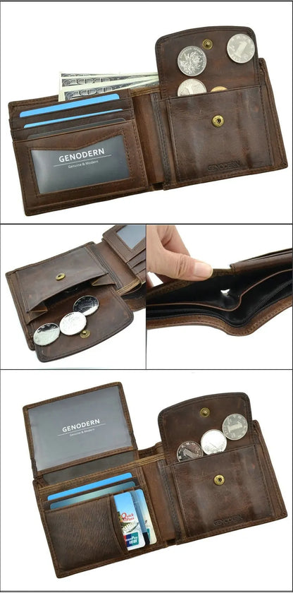 GENODERN Cow Leather Men Wallets