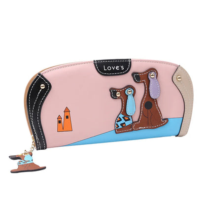 Cartoon Dog Pattern PU Leather Wallet