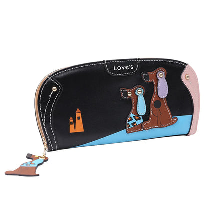 Cartoon Dog Pattern PU Leather Wallet