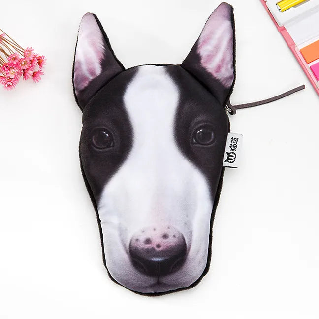 3D wallet zipper dog coin purse