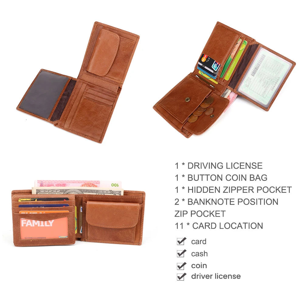 GENODERN Cow Leather Men Wallets