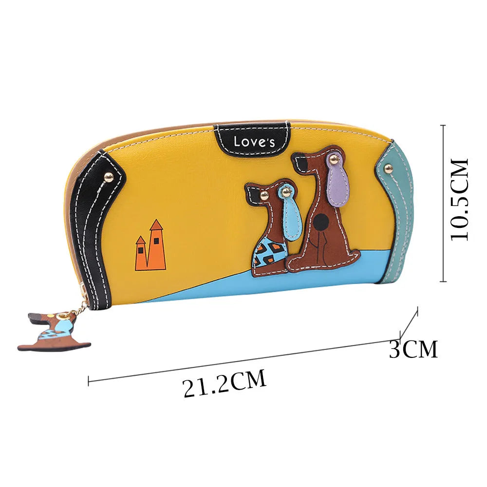 Cartoon Dog Pattern PU Leather Wallet