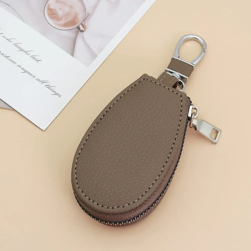 Leather Car Key Bags for Men Women