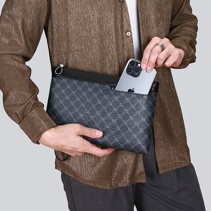 Business Men Clutch PU Leather Phone Handbag