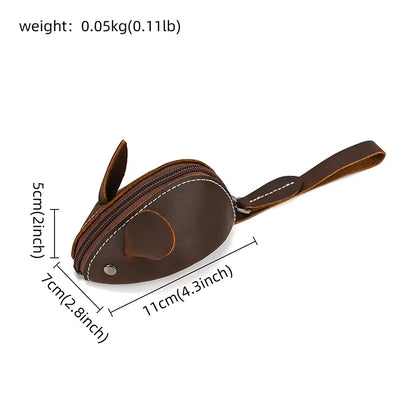 Vintage Genuine Leather Mini Coin Purse