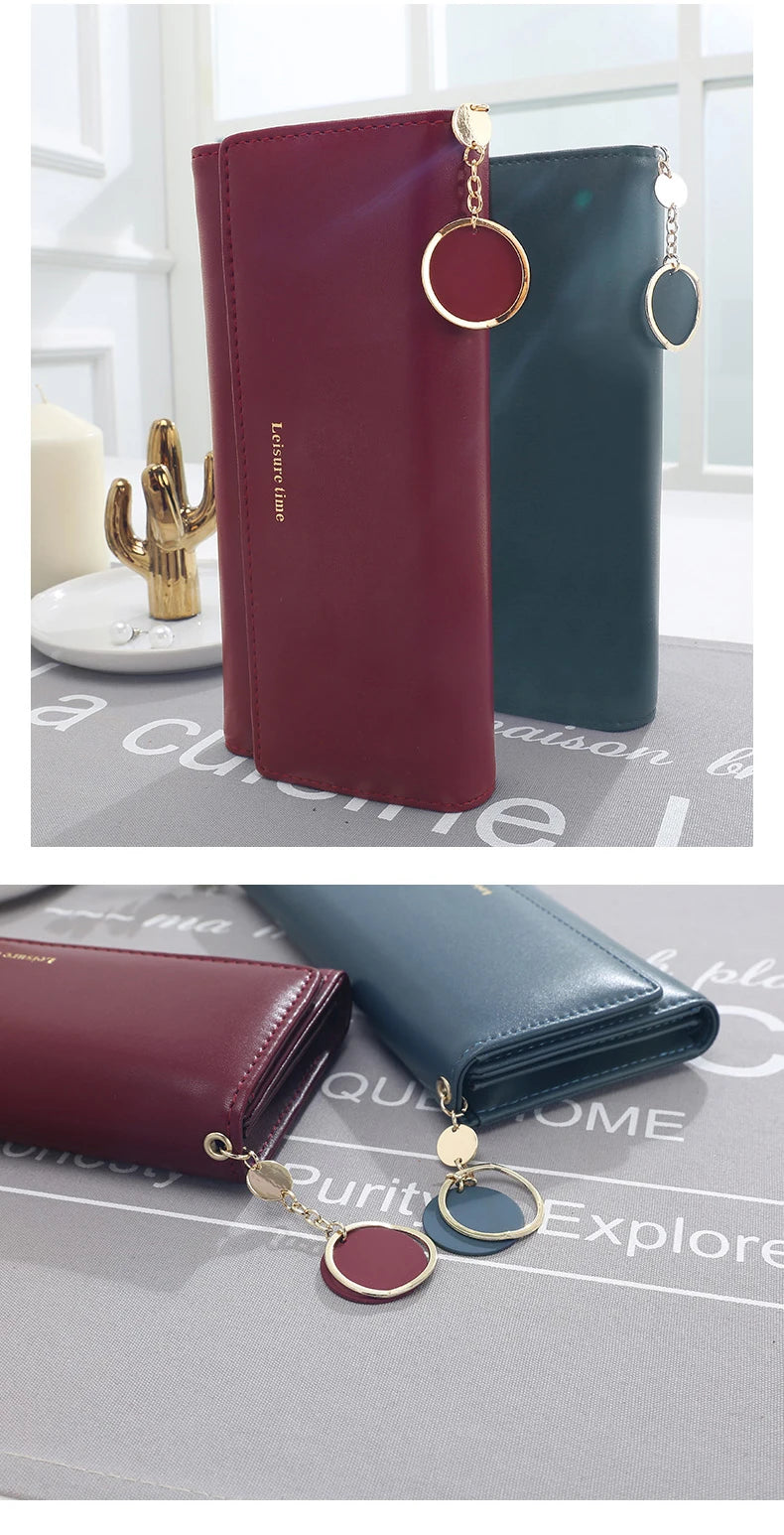 Women Wallets Long Tri-fold Wallet