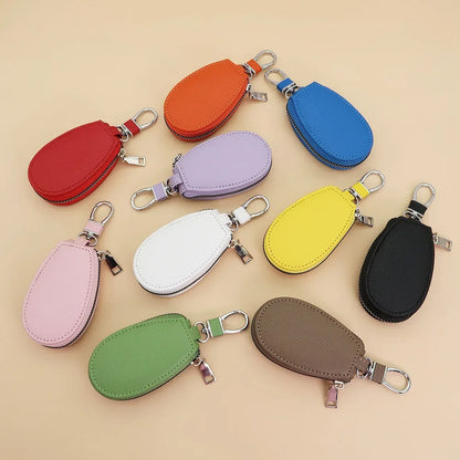 Leather Car Key Bags for Men Women