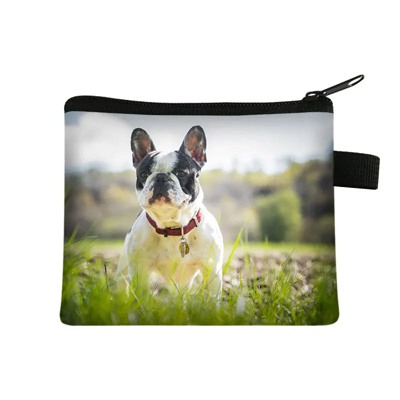 Floral Coin Purse Puppy Print Clutch