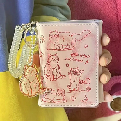 Cat Leather Wallet Card Holder & Coin Purse