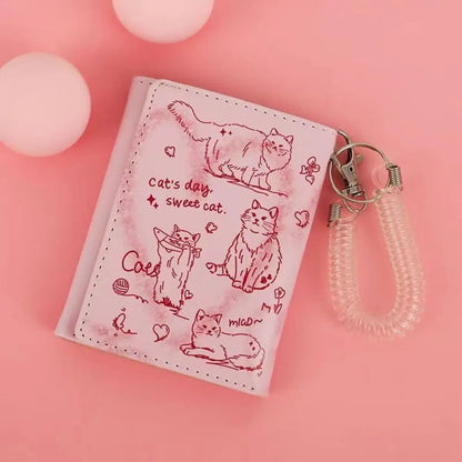 Cat Leather Wallet Card Holder & Coin Purse