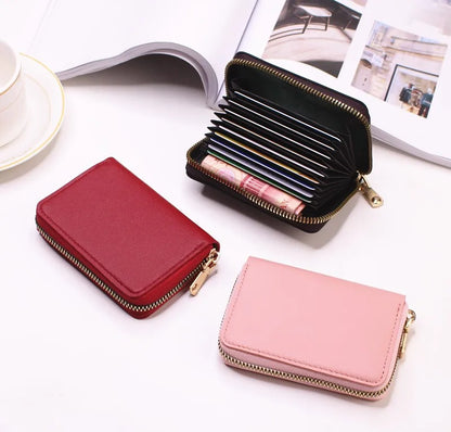 Business Card Holder Wallet PU Leather