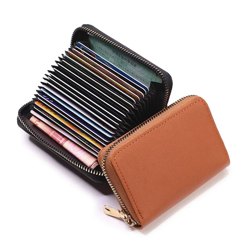 Business Card Holder Wallet PU Leather