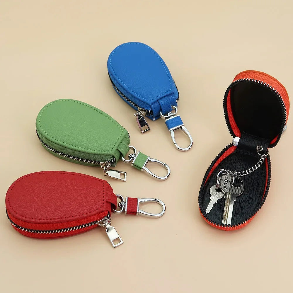 Leather Car Key Bags for Men Women