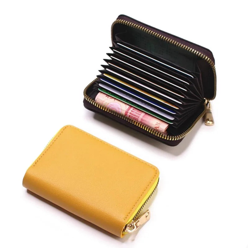 Business Card Holder Wallet PU Leather