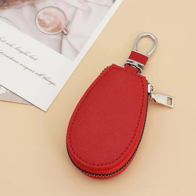 Leather Car Key Bags for Men Women