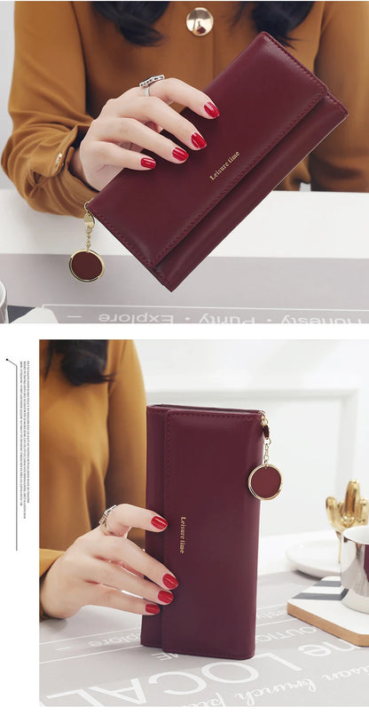 Women Wallets Long Tri-fold Wallet