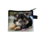 Dog Print Coin Purse – German Shepherd & Husky Card Holder Wallet