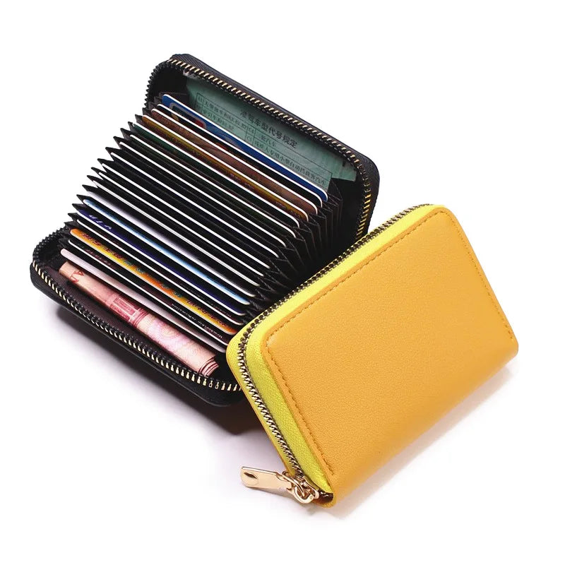 Business Card Holder Wallet PU Leather