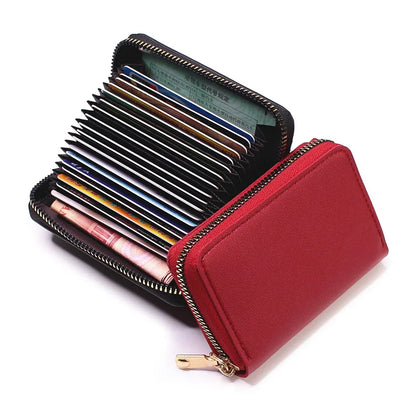 Business Card Holder Wallet PU Leather