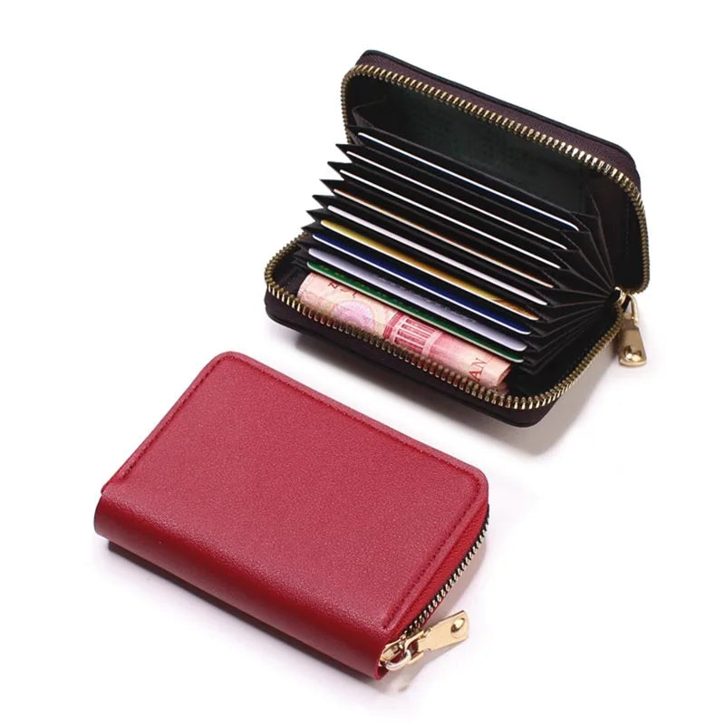 Business Card Holder Wallet PU Leather