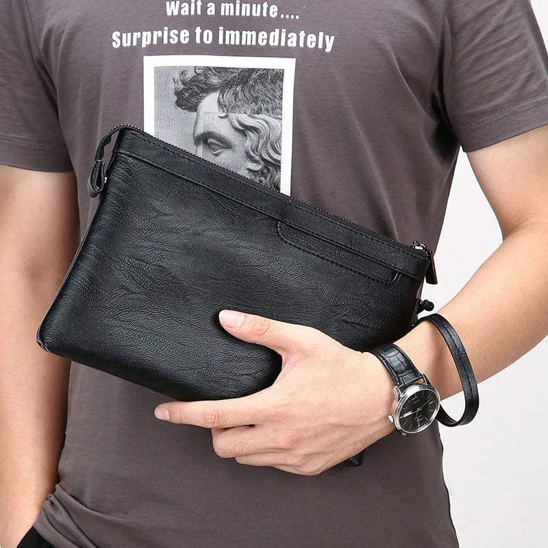 Business Clutch Bag PU Leather Men's Wallet