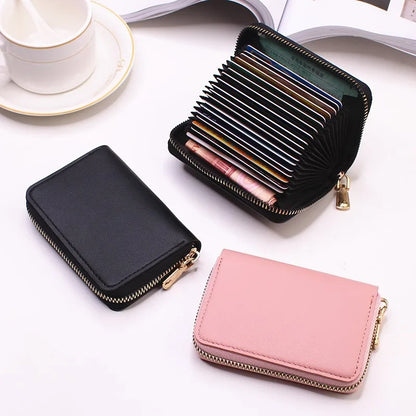 Business Card Holder Wallet PU Leather