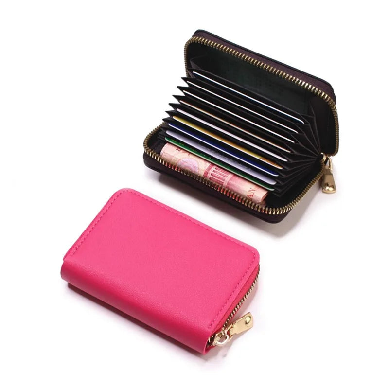 Business Card Holder Wallet PU Leather