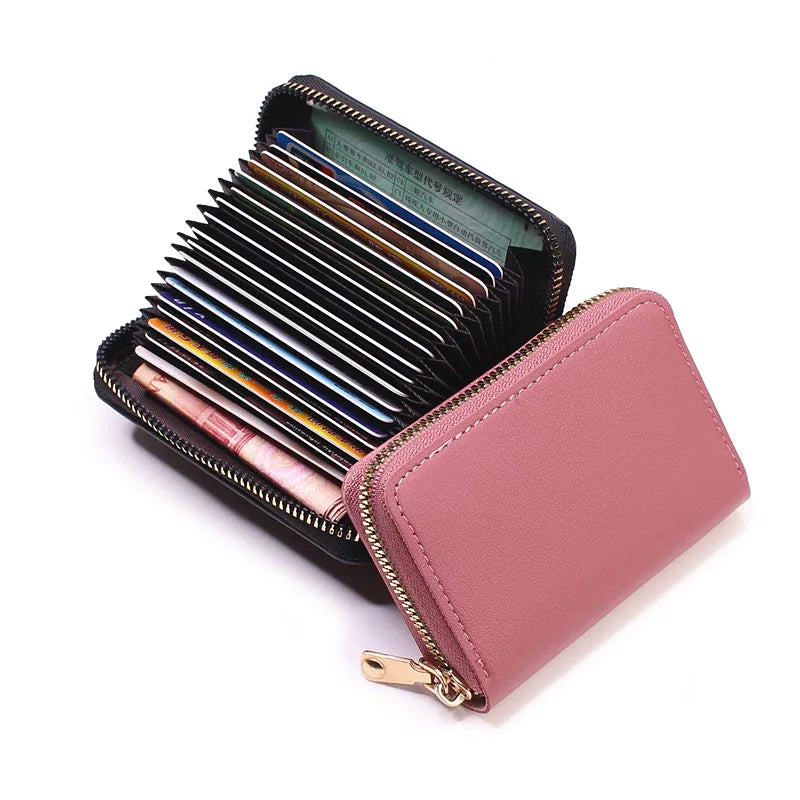 Business Card Holder Wallet PU Leather