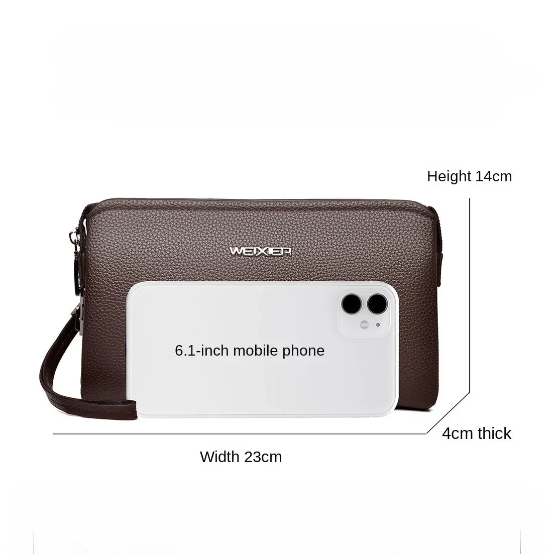 Men's clutch purse PU Leather Phone Bag