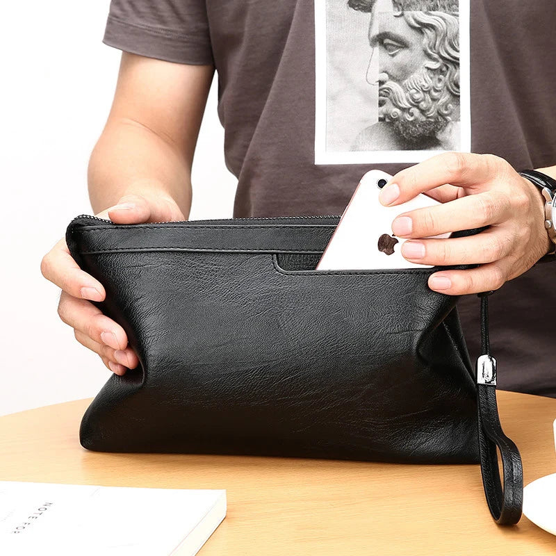 Business Clutch Bag PU Leather Men's Wallet