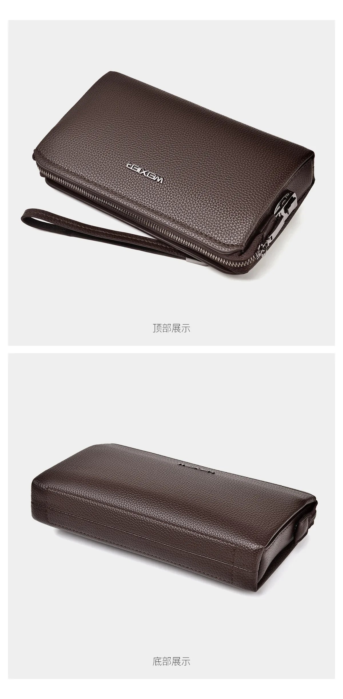 Men's clutch purse PU Leather Phone Bag