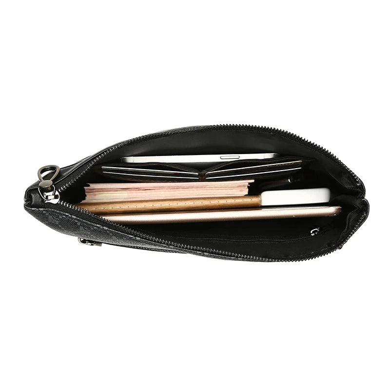 Business Men Clutch PU Leather Phone Handbag