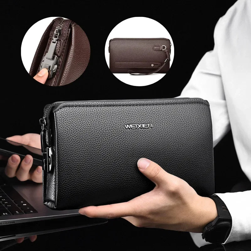 Men's clutch purse PU Leather Phone Bag