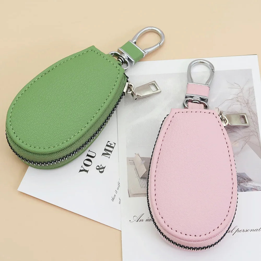 Leather Car Key Bags for Men Women