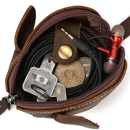 Vintage Genuine Leather Mini Coin Purse