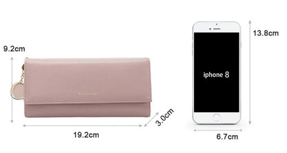 Women Wallets Long Tri-fold Wallet