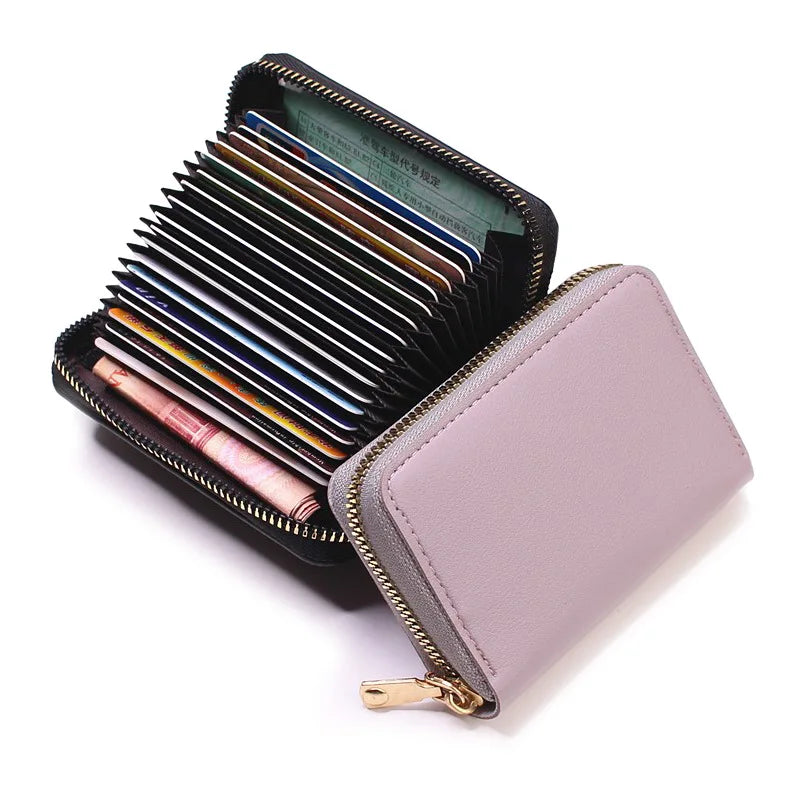 Business Card Holder Wallet PU Leather