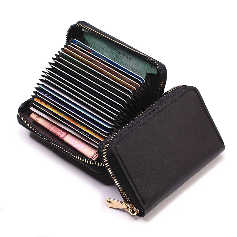 Business Card Holder Wallet PU Leather