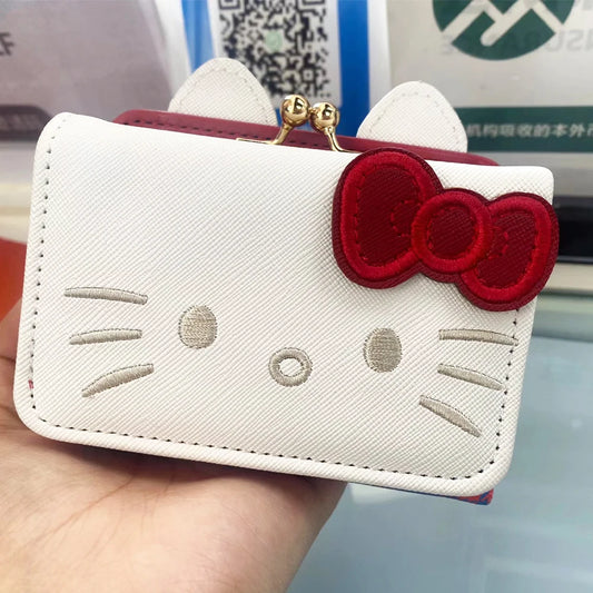 Hello Kitty Coin Purse PU Short Wallet