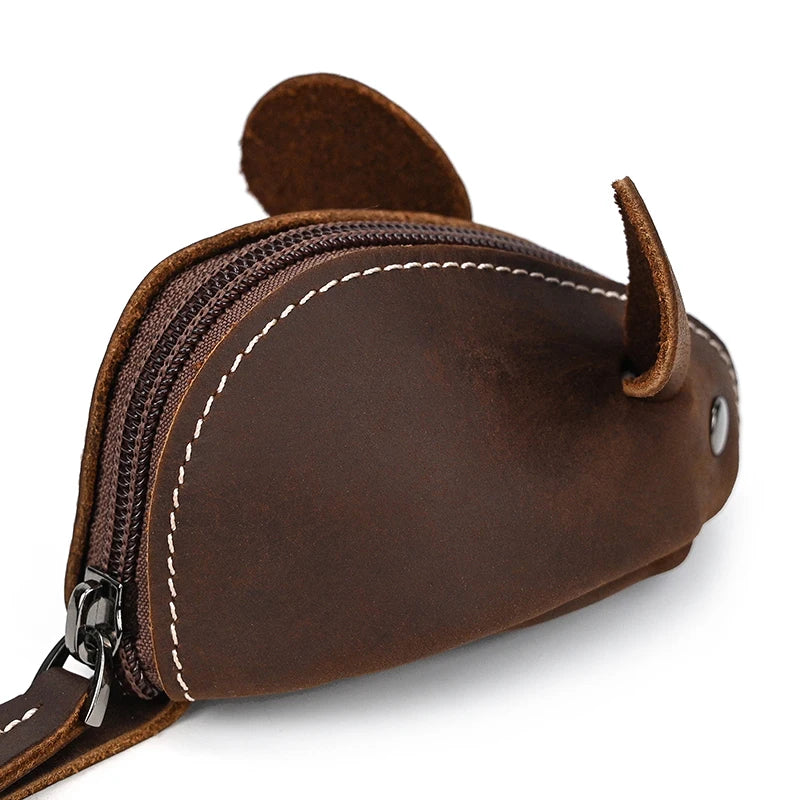 Vintage Genuine Leather Mini Coin Purse