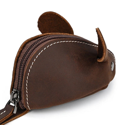 Vintage Genuine Leather Mini Coin Purse