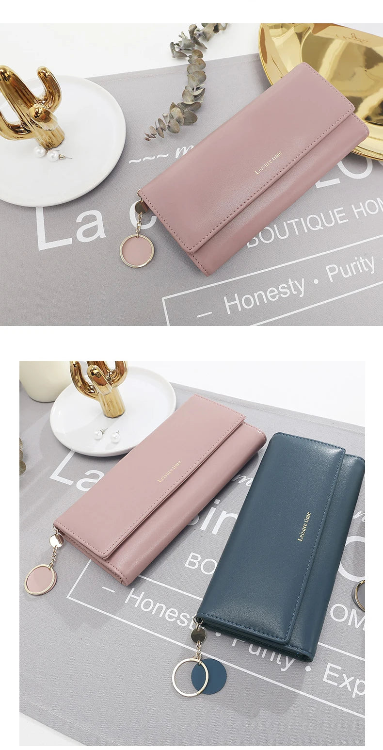 Women Wallets Long Tri-fold Wallet