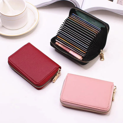 Business Card Holder Wallet PU Leather