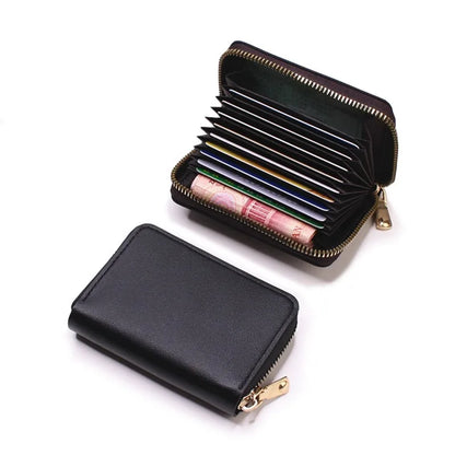 Business Card Holder Wallet PU Leather