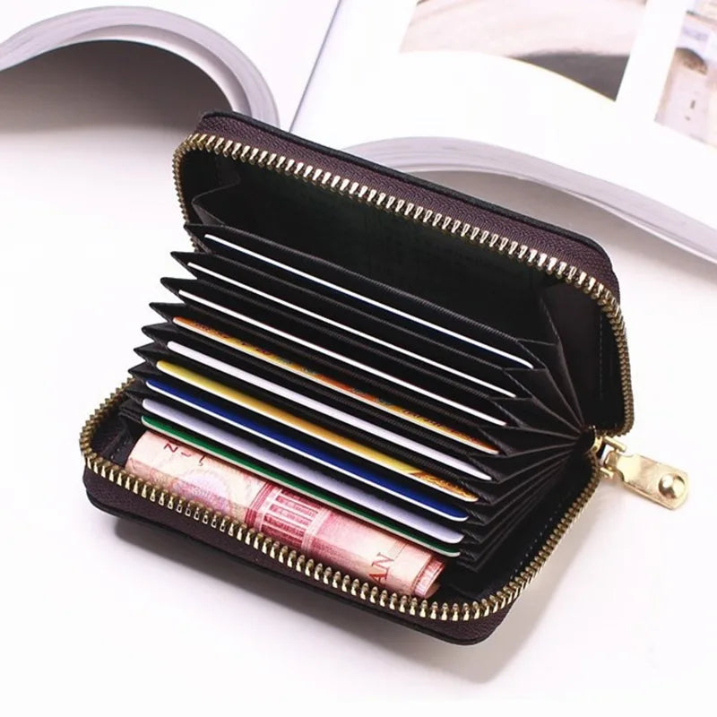 Business Card Holder Wallet PU Leather